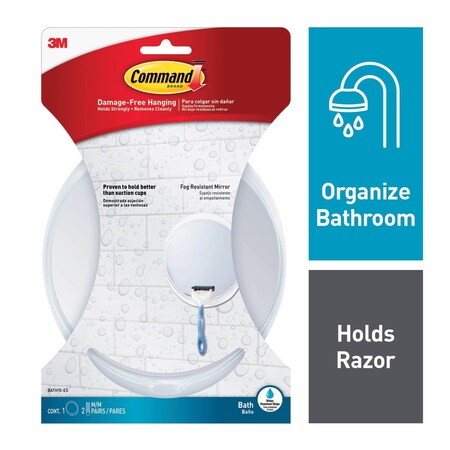 Command Fog-Rstnt Mirror w/Water-Rstnt S BATH15